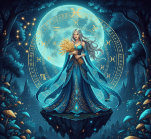 Virgo zodiac sign illustration