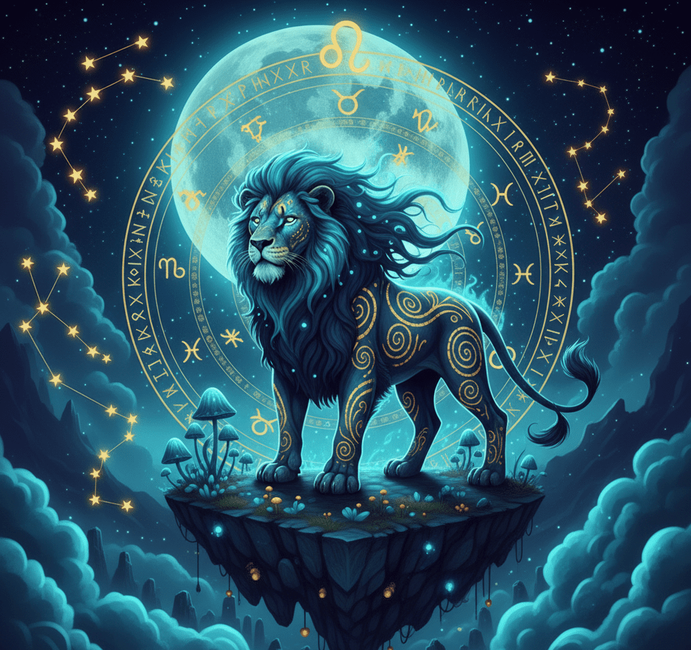Leo zodiac sign illustration