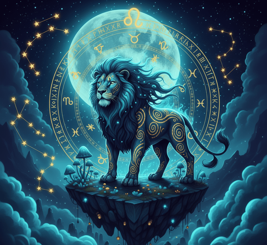 Leo zodiac sign illustration