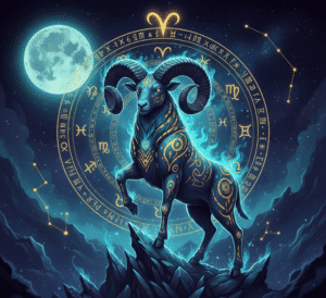Aries zodiac sign illustration