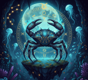Cancer zodiac sign illustration