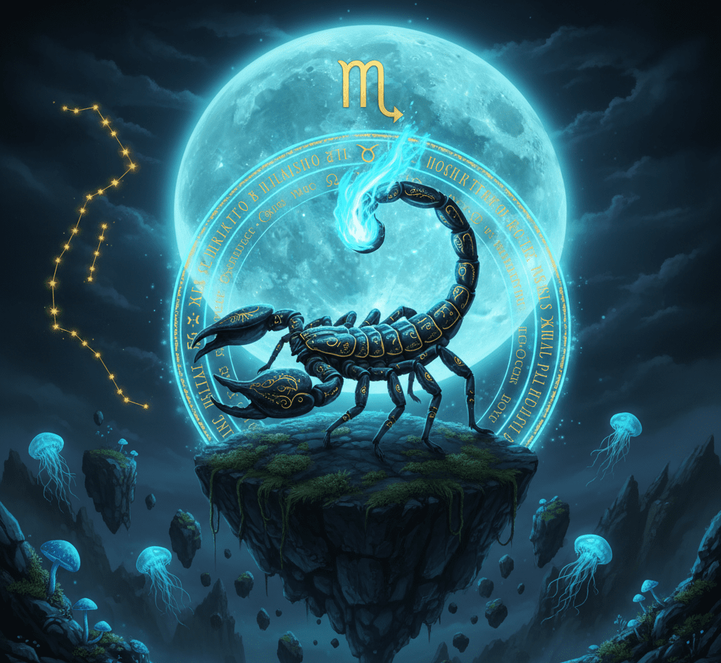Scorpio zodiac sign illustration