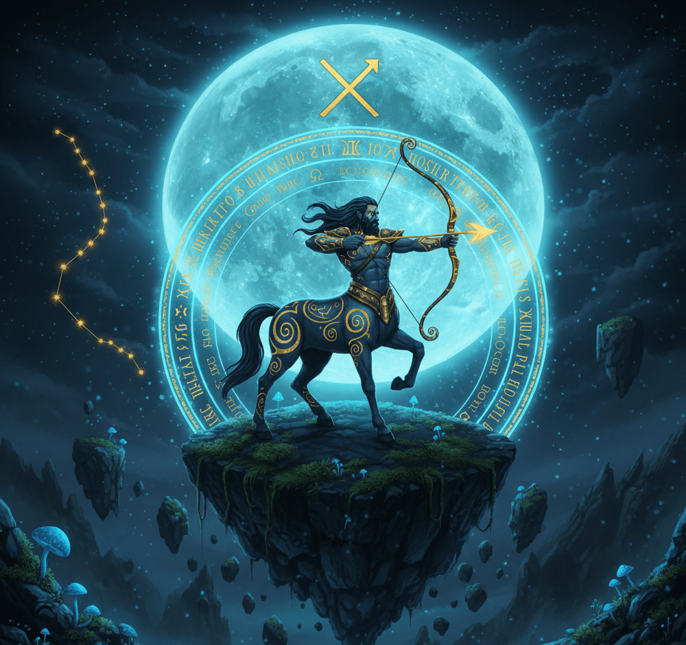 Sagittarius zodiac sign illustration