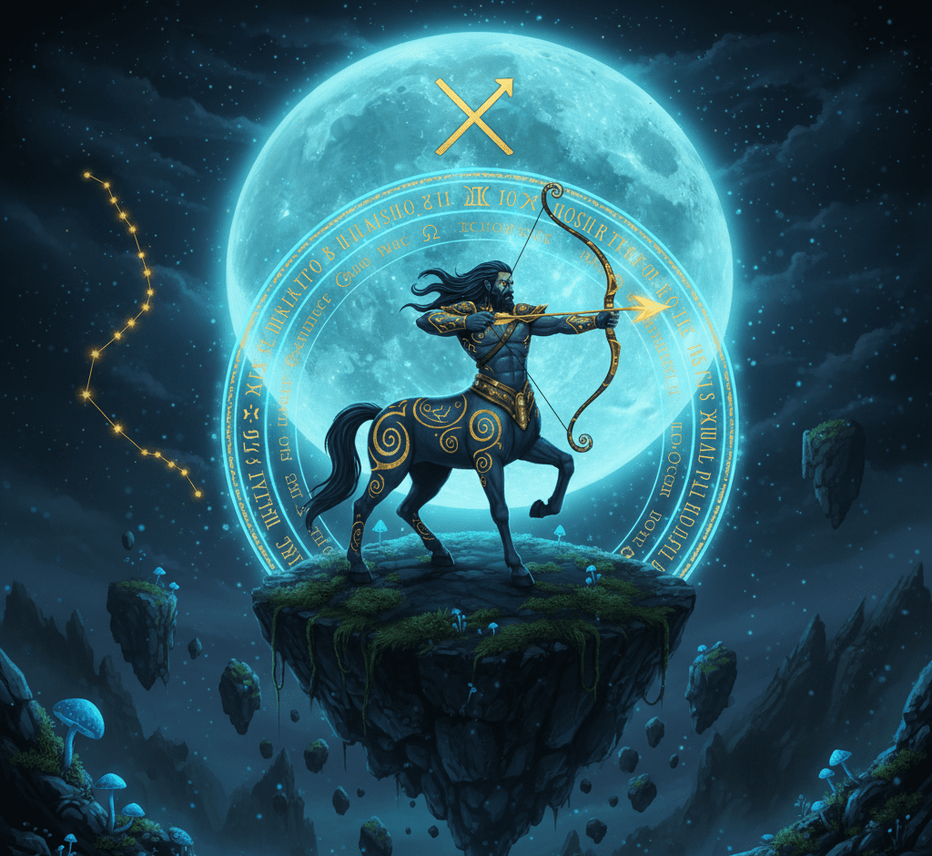 Sagittarius zodiac sign illustration