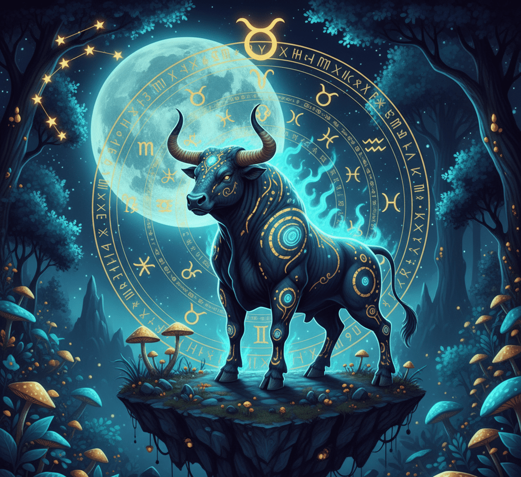 Taurus zodiac sign illustration