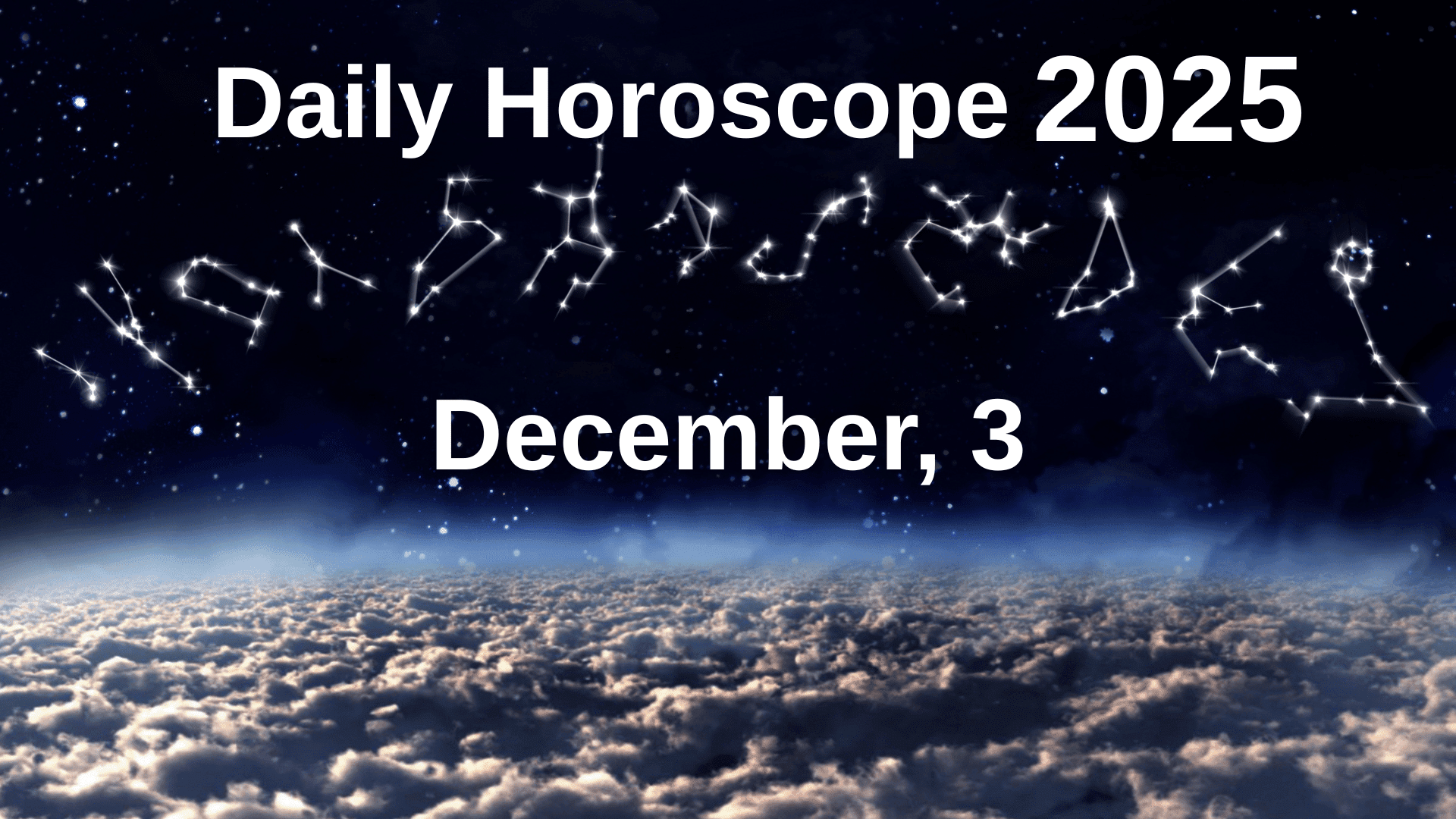 Daily Horoscope December 3 2025 – Zodiac Predictions and Astrology Energy