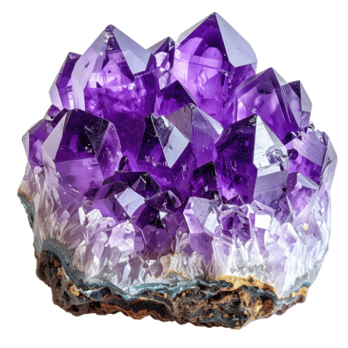 Amethyst gemstone — birthstone for February symbolizing peace and intuition