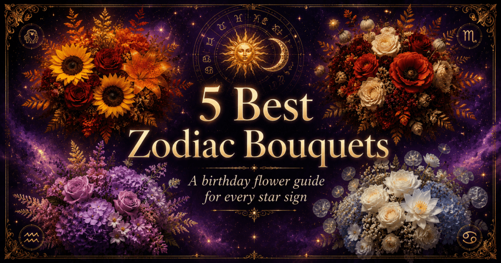 Birthday bouquets by zodiac element - a flower gift guide for every star sign