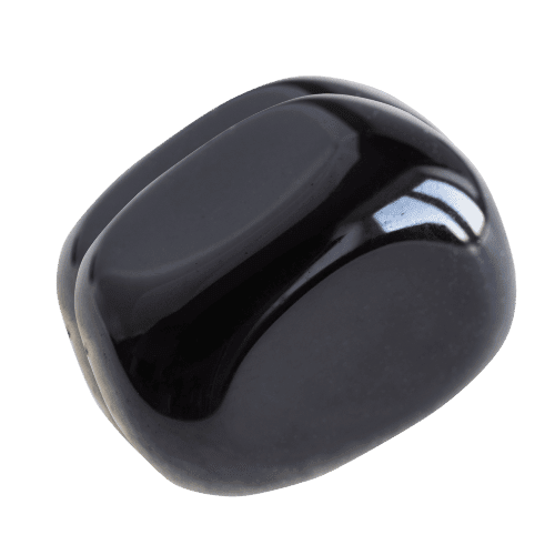 Black onyx gemstone — symbol of strength and protection