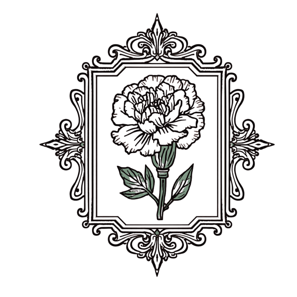 Birth-flower carnation tattoo design