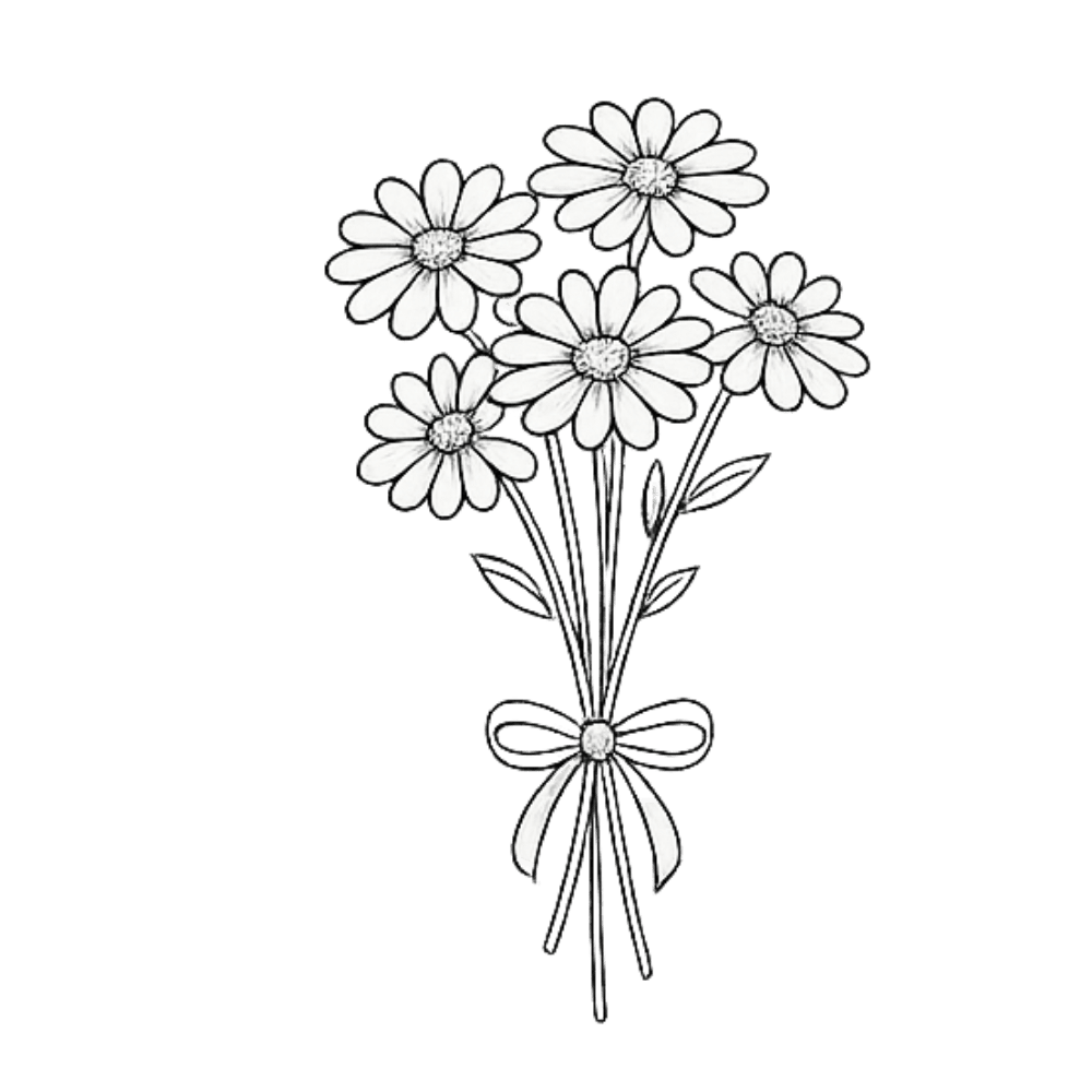 Daisy bunch tattoo design