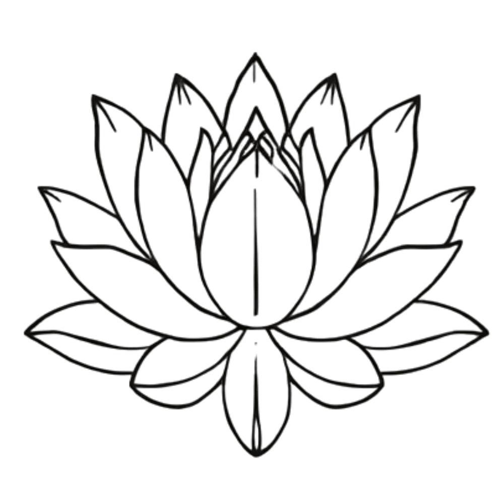 Fine-line lotus tattoo design