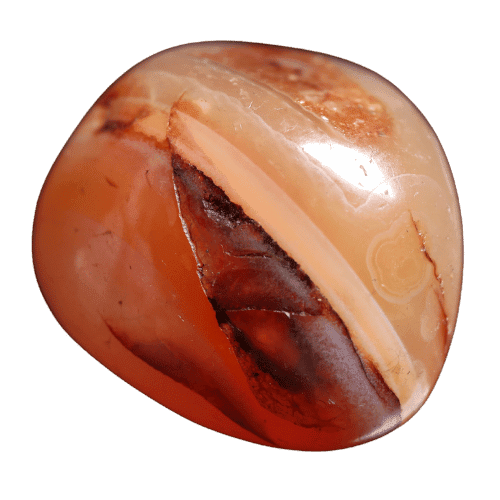 Sardonyx gemstone — August alternative birthstone with red and white bands