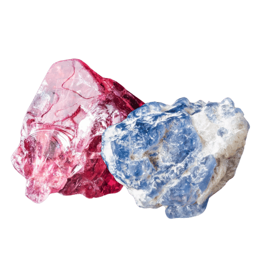 Spinel gemstone — alternative birthstone of August in red, blue, or pink