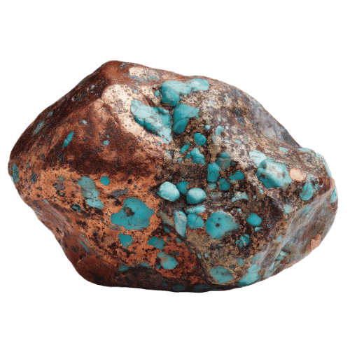 Turquoise gemstone — birthstone for December with sky-blue color and matrix patterns
